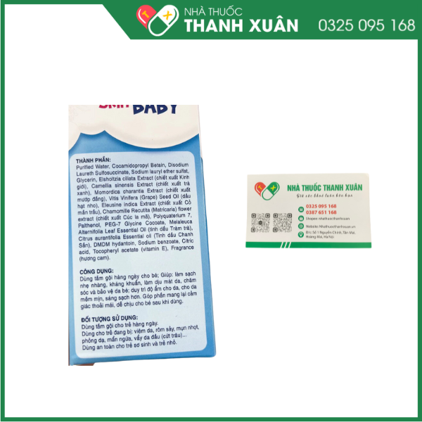 Sữa tắm gội thảo dược AN'CARE Skin Baby Giúp làm sạch nhẹ nhàng, kháng khuẩn, làm dịu mát da, chăm sóc và bảo vệ da bé.